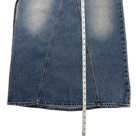 Levi’s Premium Iconic Long Denim Maxi Skirt Blue Women’s 24 / 00 / XXS NWT - Picture 12 of 15